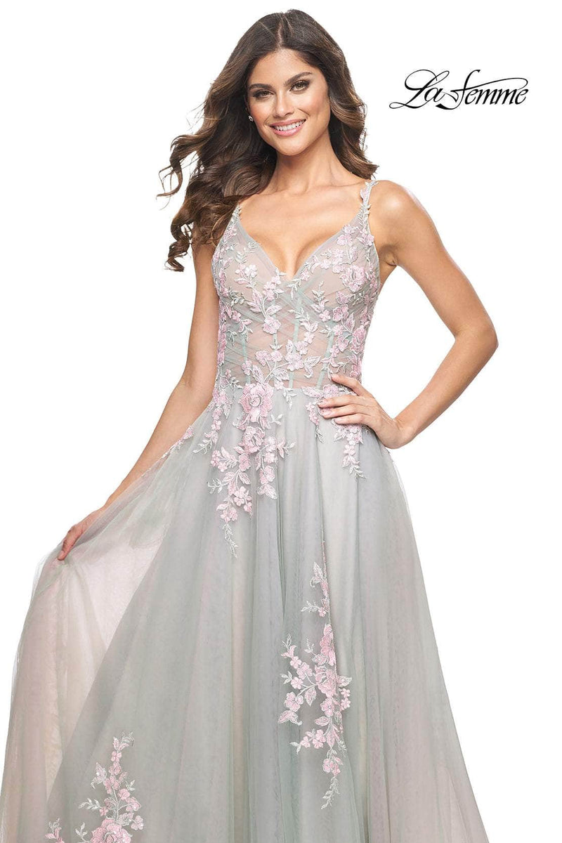 La Femme 31939 Tulle A-Line Prom Dress