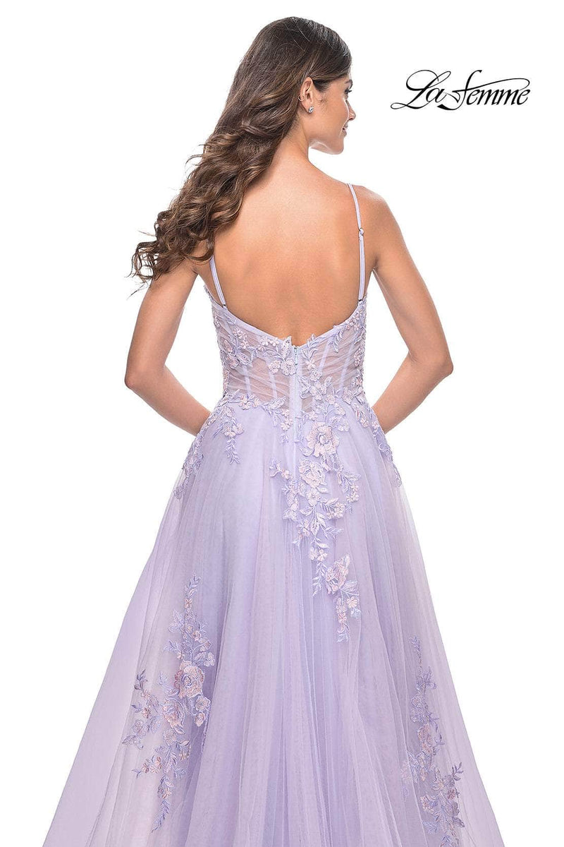 La Femme 31939 Tulle A-Line Prom Dress