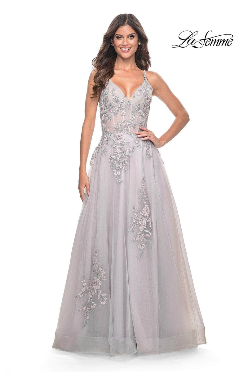 La Femme 31939 Tulle A-Line Prom Dress