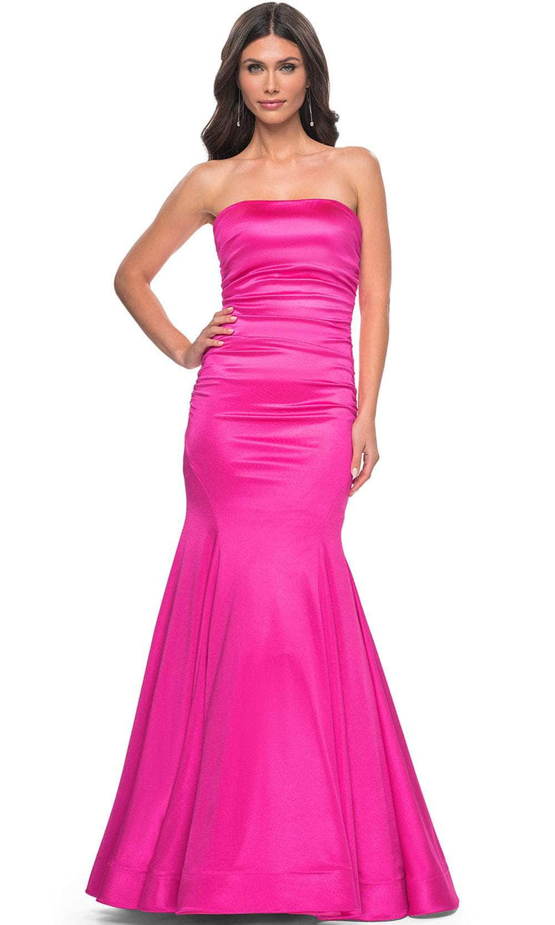 La Femme 31980 Strapless Satin Prom Dress