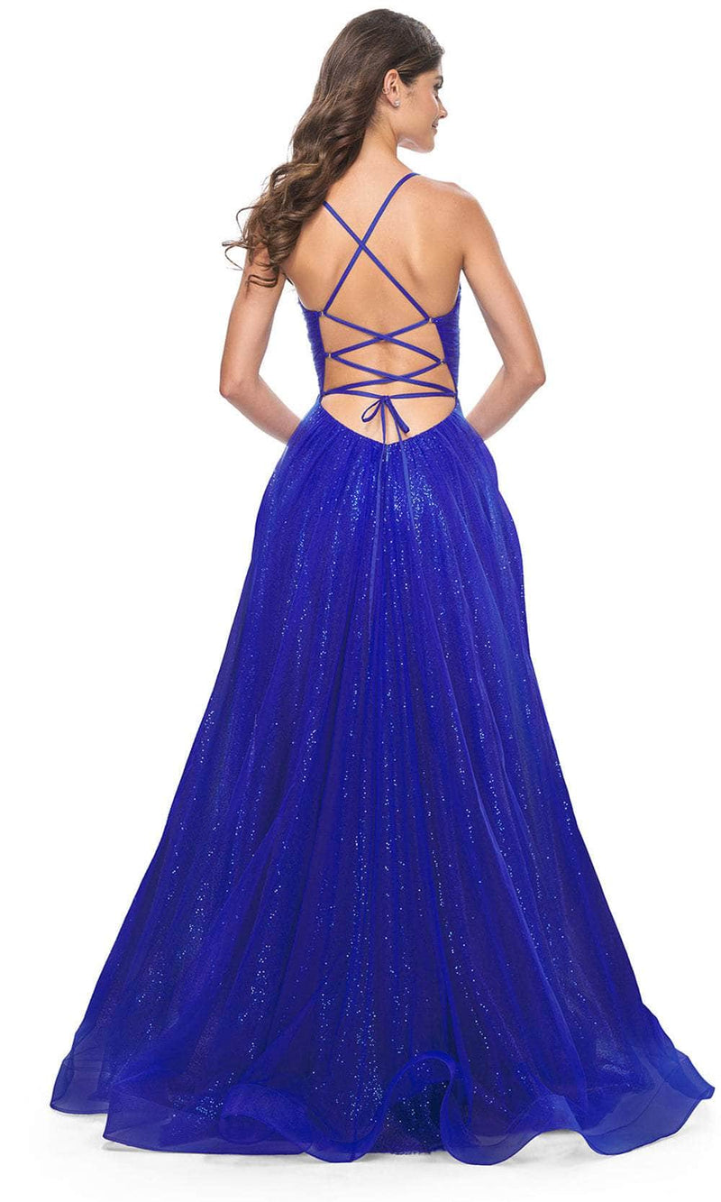 La Femme 31986 Sequined Sleeveless V-Neck Prom Dress