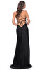 La Femme 31988 V-Neck Ruched Jersey Prom Dress