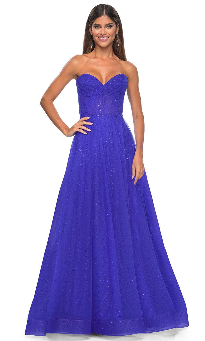 La Femme 31997 Shirred Sweetheart Prom Dress