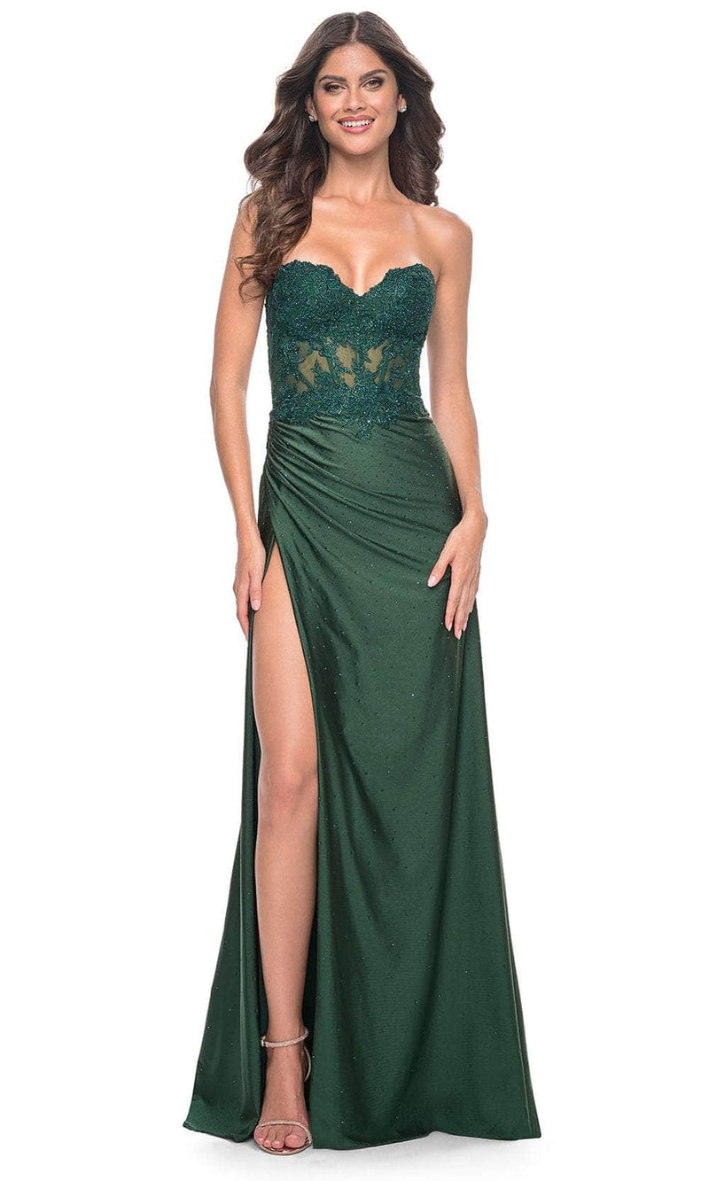 La Femme 32011 Rhinestone Jersey Prom Dress