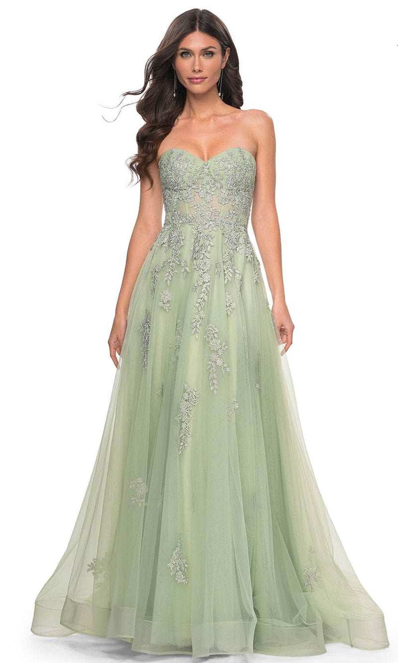 La Femme 32084 Lace Ornate Sweetheart Prom Dress