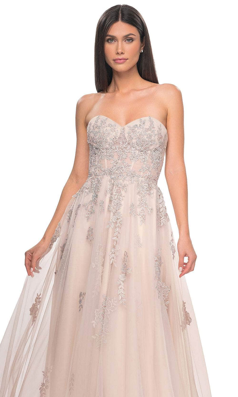 La Femme 32084 Lace Ornate Sweetheart Prom Dress
