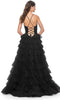 La Femme 32086 Surplice V-Neck Ruffled Prom Dress