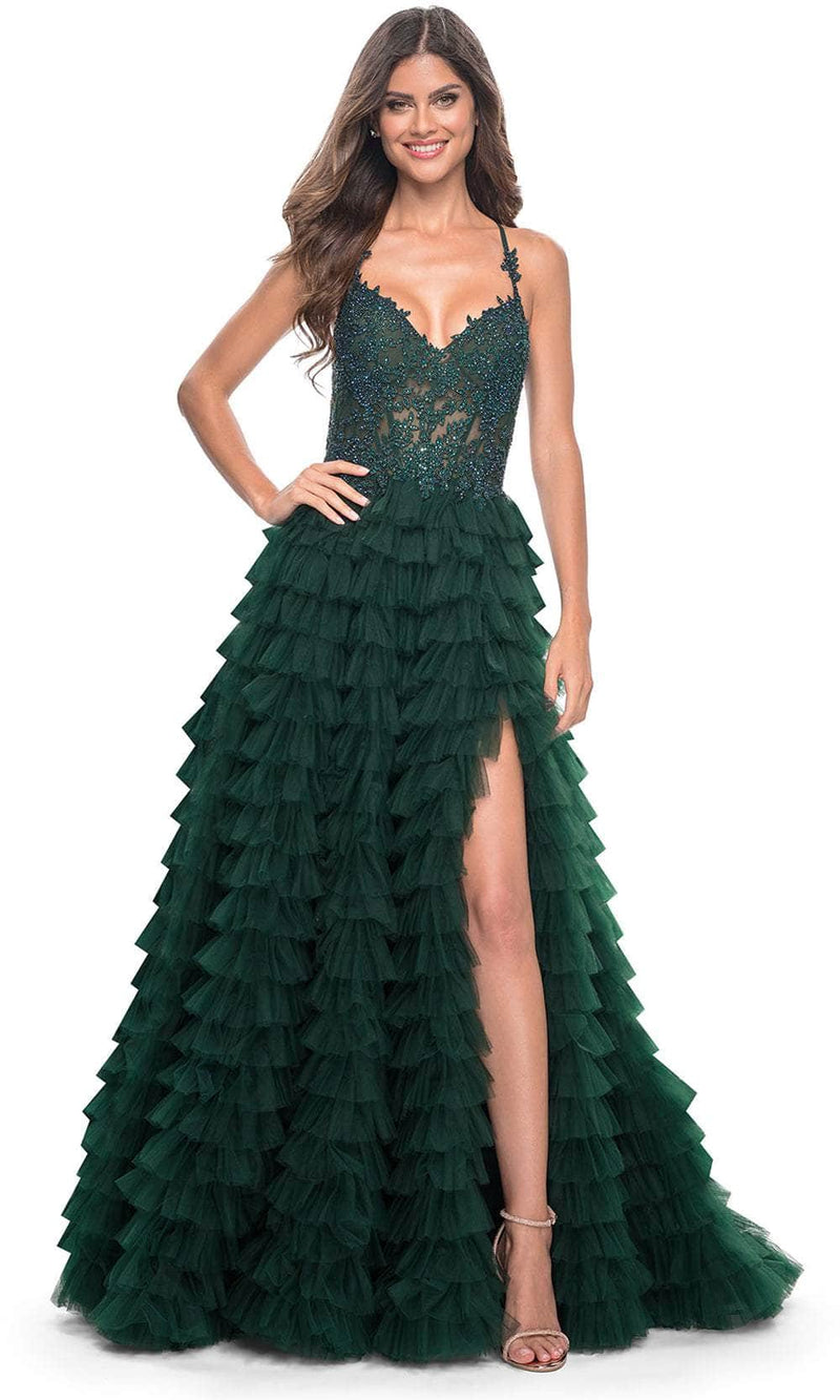 La Femme 32128 Ruffle Tiered Prom Dress