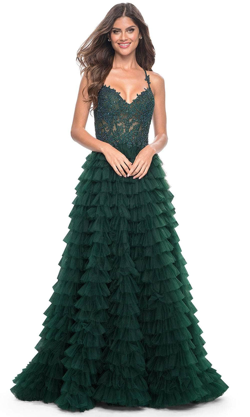 La Femme 32128 Ruffle Tiered Prom Dress