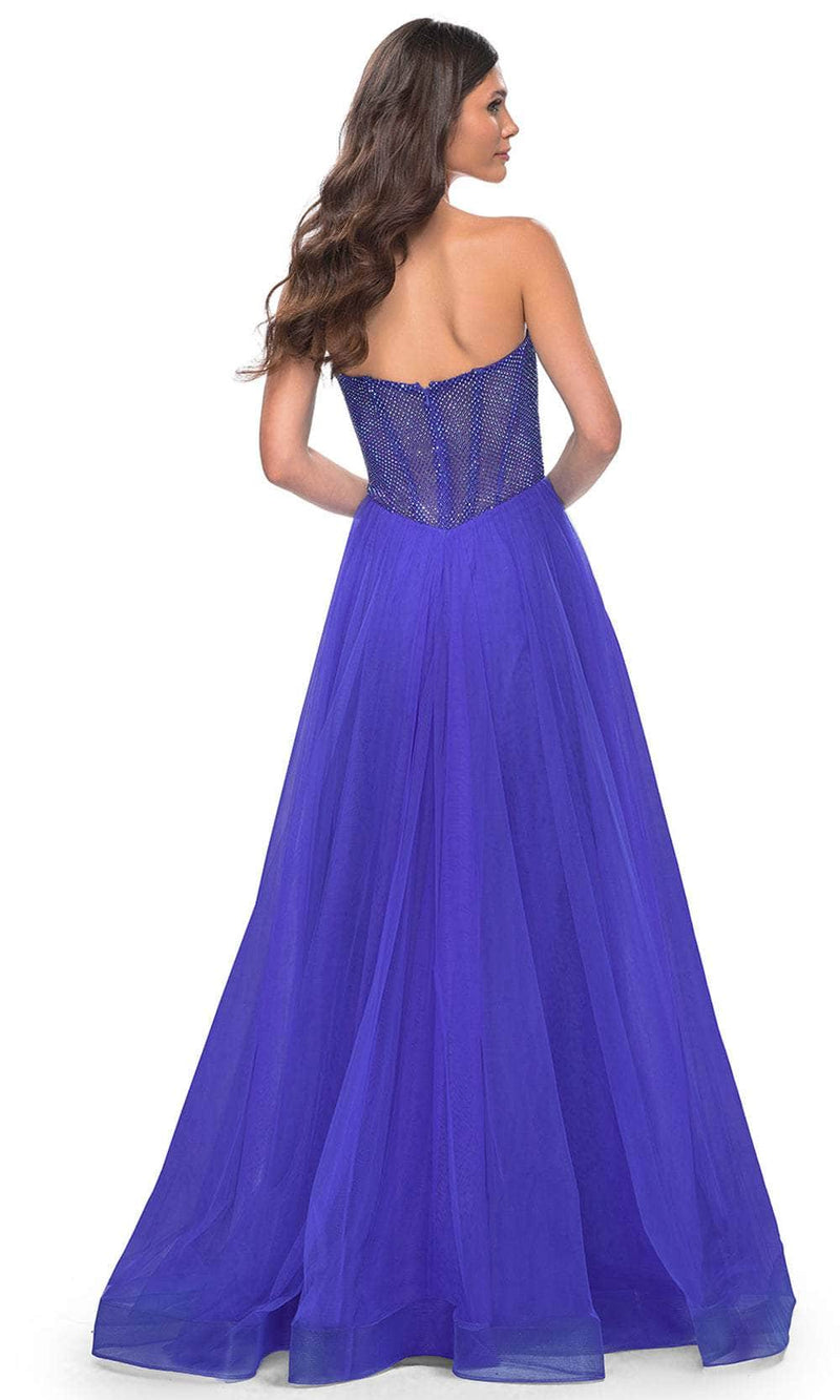 La Femme 32216 Fishnet A-Line Prom Dress