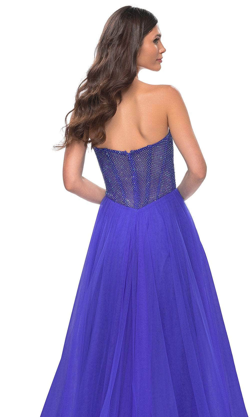 La Femme 32216 Fishnet A-Line Prom Dress