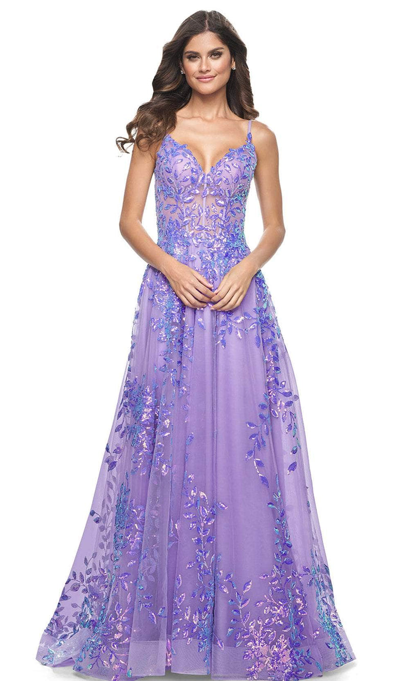 La Femme 32223 Sequin Lace Prom Dress