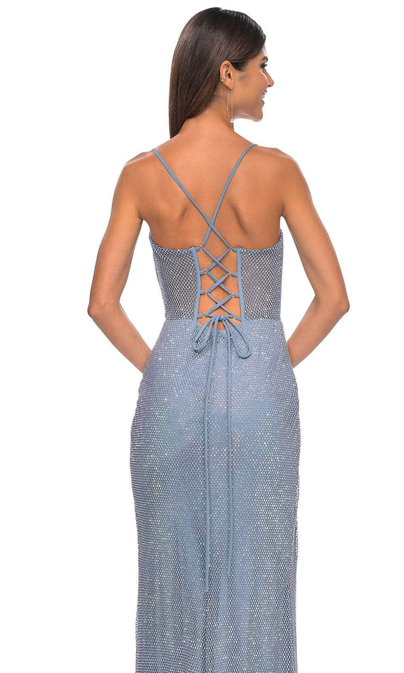 La Femme 32227 Bustier Net Prom Dress by La Femme