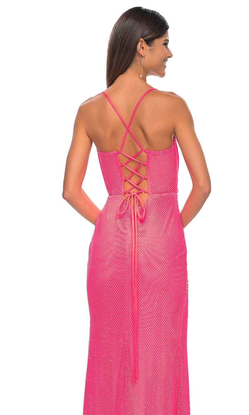 La Femme 32227 Bustier Net Prom Dress by La Femme