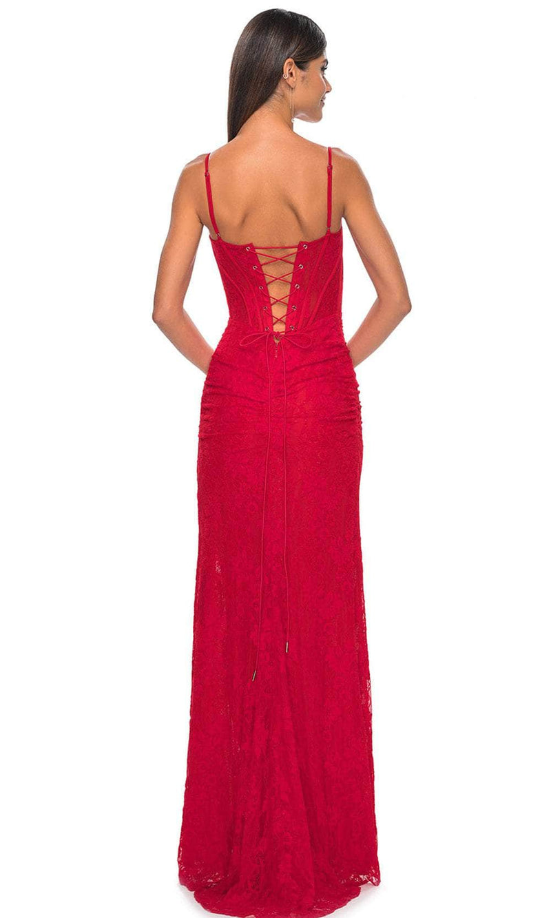 La Femme 32237 Scoop Neck Lace Prom Gown