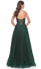 La Femme 32253 Embroidered Strapless A-Line Prom Gown