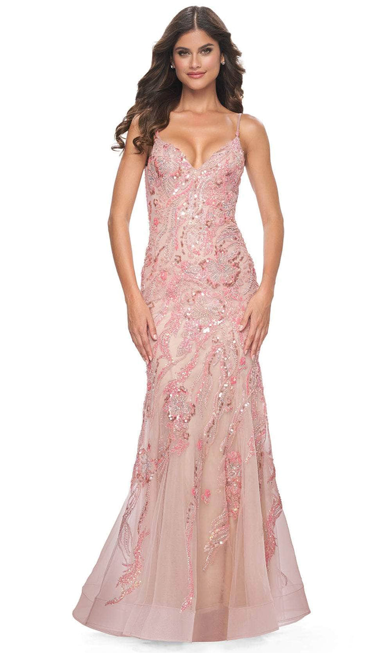 La Femme 32333 Sleeveless Beaded Mermaid Prom Dress