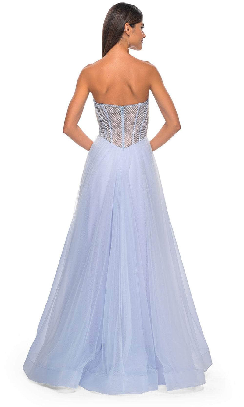 La Femme 32445 Strapless Net Bodice Prom Dress