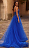 La Femme 32646 Lace Applique Sleeveless Prom Gown