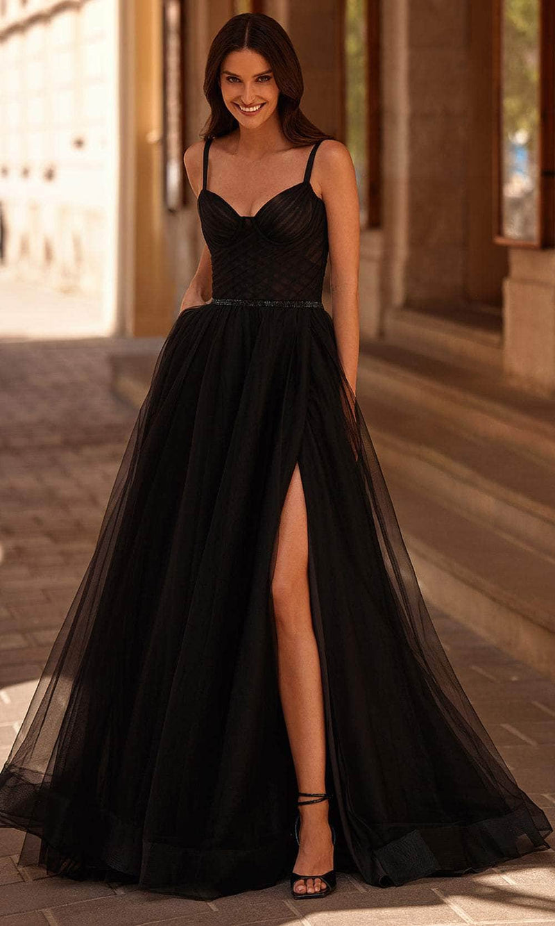 La Femme 32656 Rhinestone Tulle Sleeveless Prom Gown