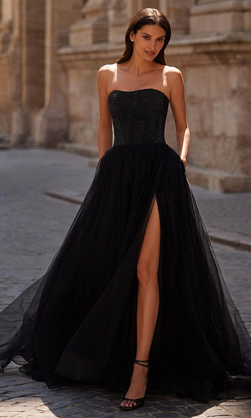 La Femme 32690 Beaded Bodice Semi Sweetheart Prom Gown