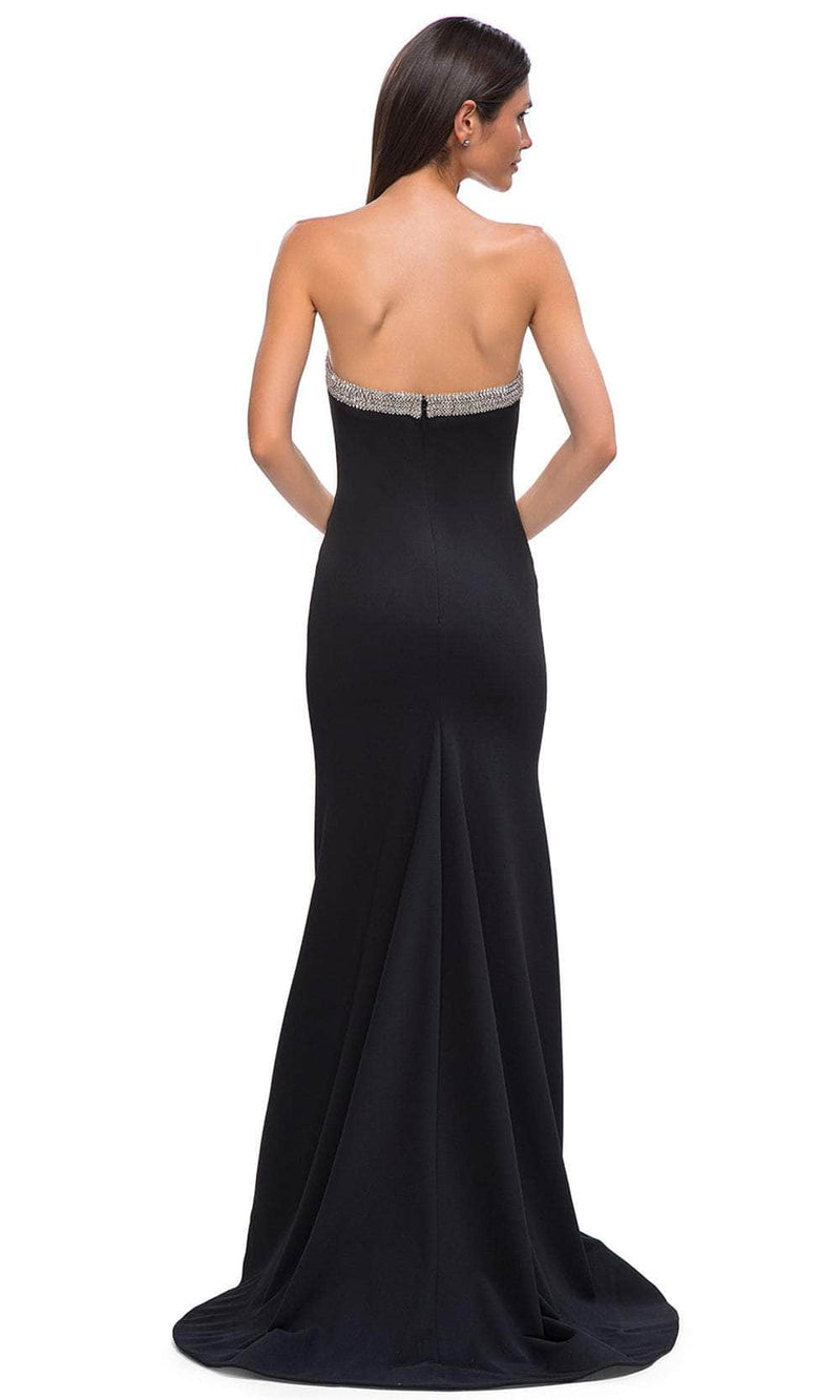 La Femme 32891 Straight Neckline Sheath Prom Gown