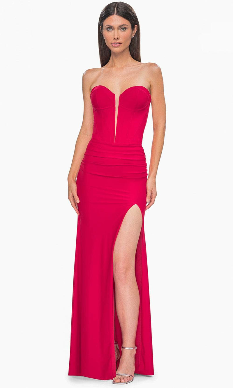 La Femme 32941 Plunging Sweetheart Jersey Prom Gown