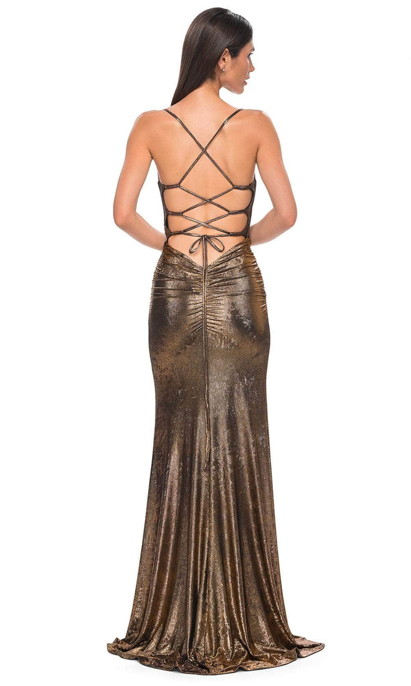 La Femme 32945 Sleeveless Ruched Detailed Prom Gown