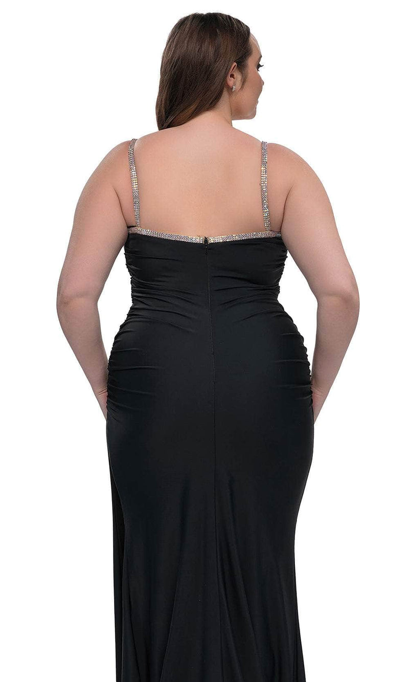 La Femme 32992 Rhinestone Trimmed Evening Gown