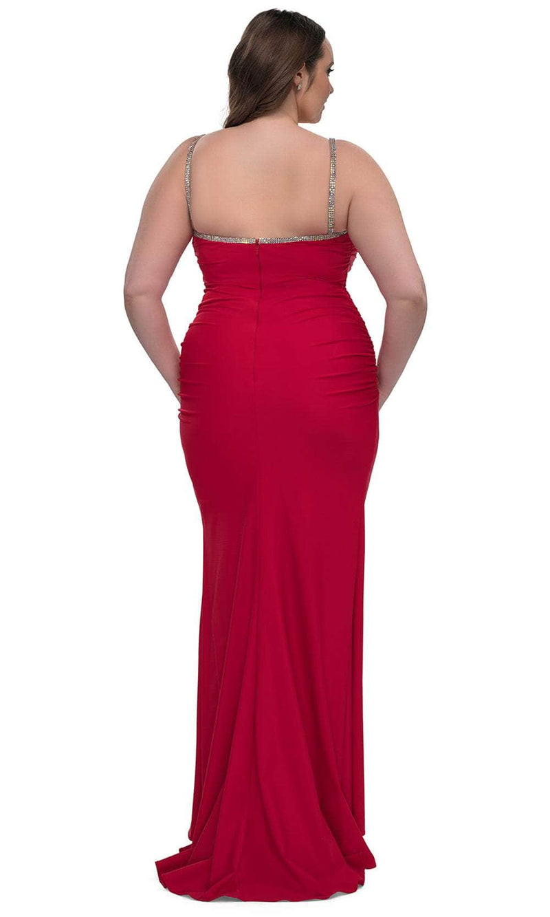La Femme 32992 Rhinestone Trimmed Evening Gown