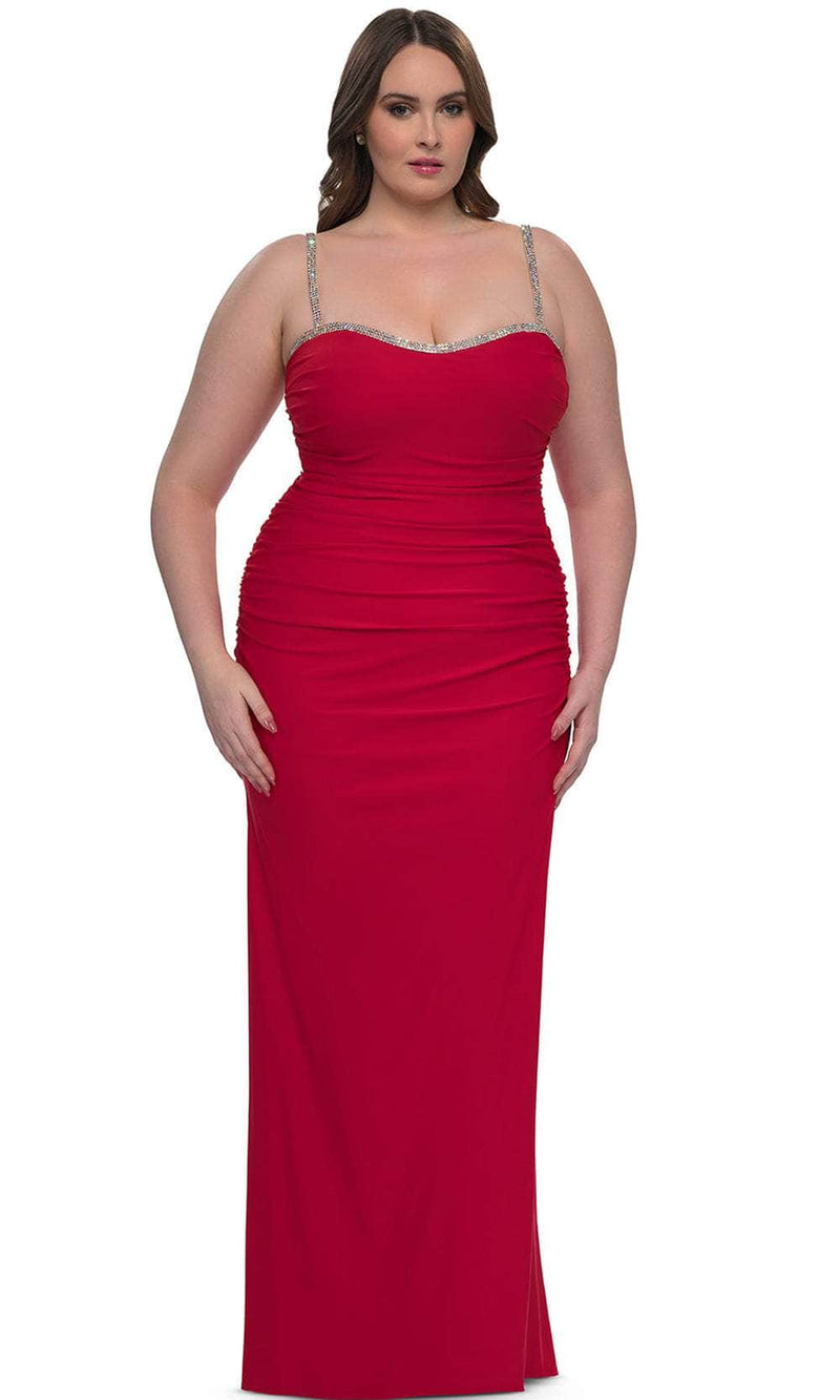 La Femme 32992 Rhinestone Trimmed Evening Gown