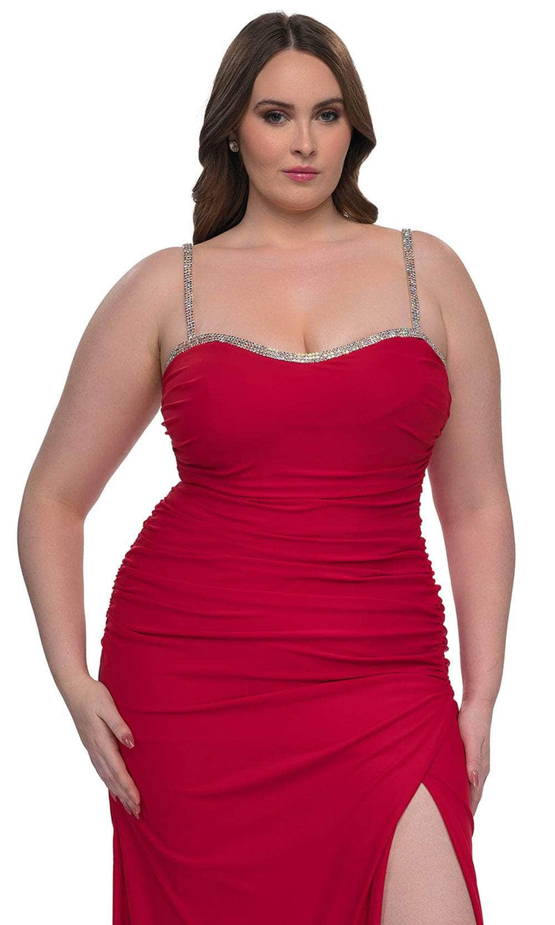 La Femme 32992 Rhinestone Trimmed Evening Gown