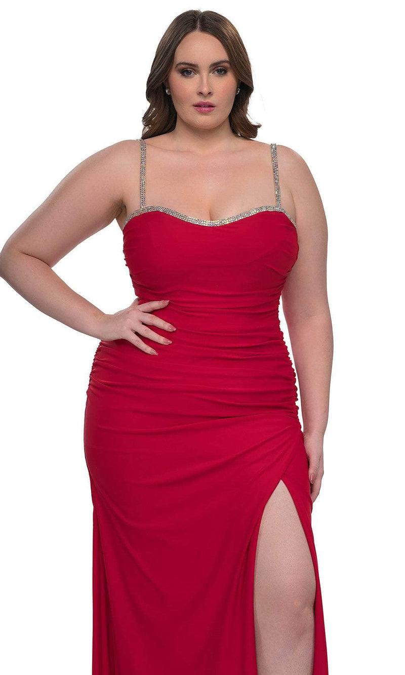 La Femme 32992 Rhinestone Trimmed Evening Gown