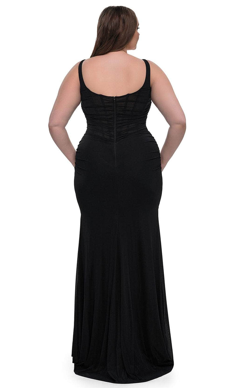 La Femme 33005 Net Jersey Evening Gown