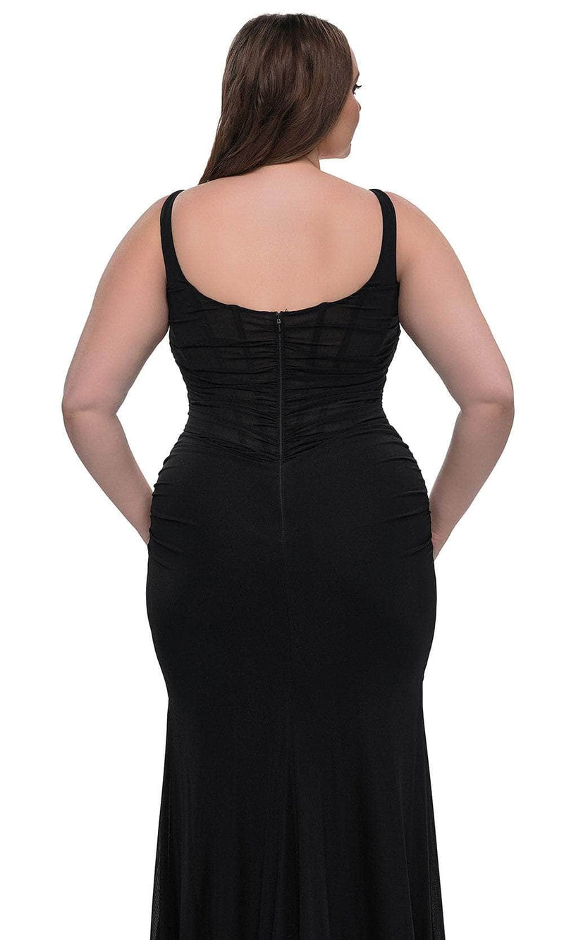 La Femme 33005 Net Jersey Evening Gown