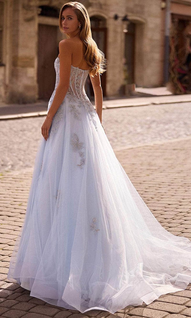 La Femme 33028 Semi Sweetheart Rhinestone Encrusted Prom Gown