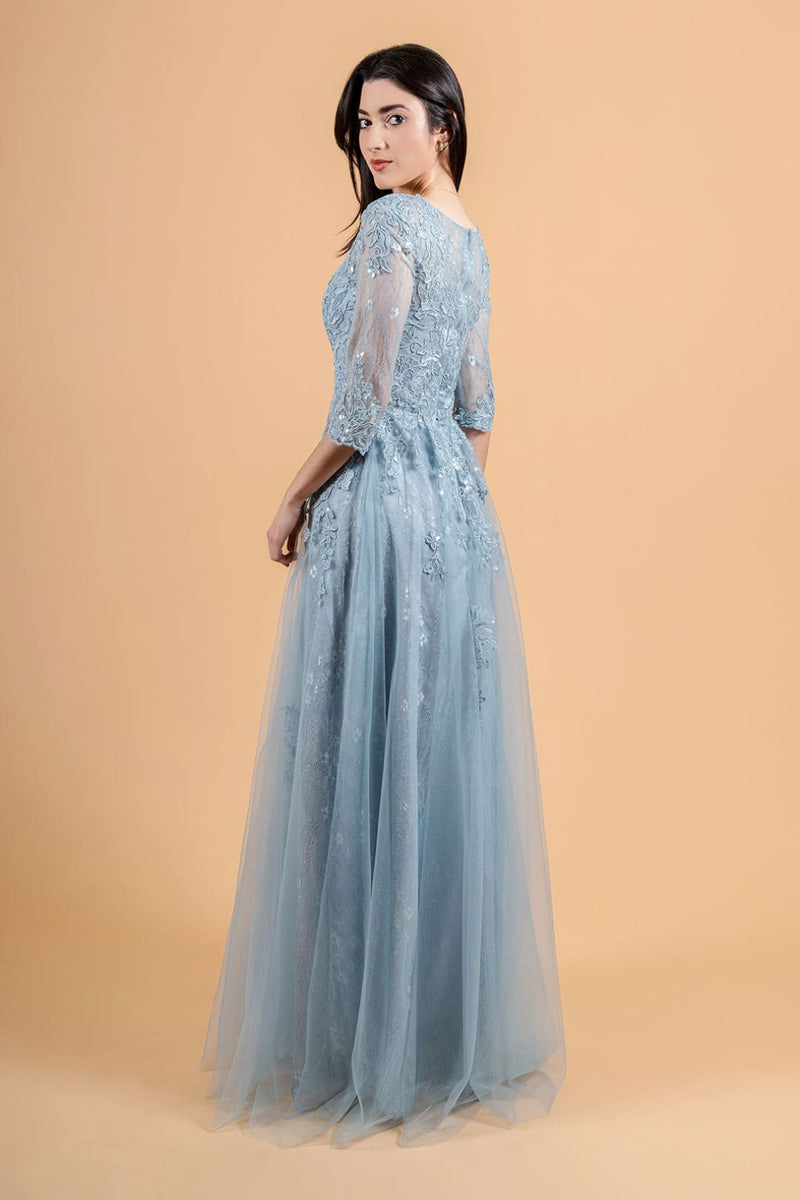 Lace 3/4 Sleeve Mother of the Bride Dress A-line Formal Evening Gown by Elizabeth K GL3629