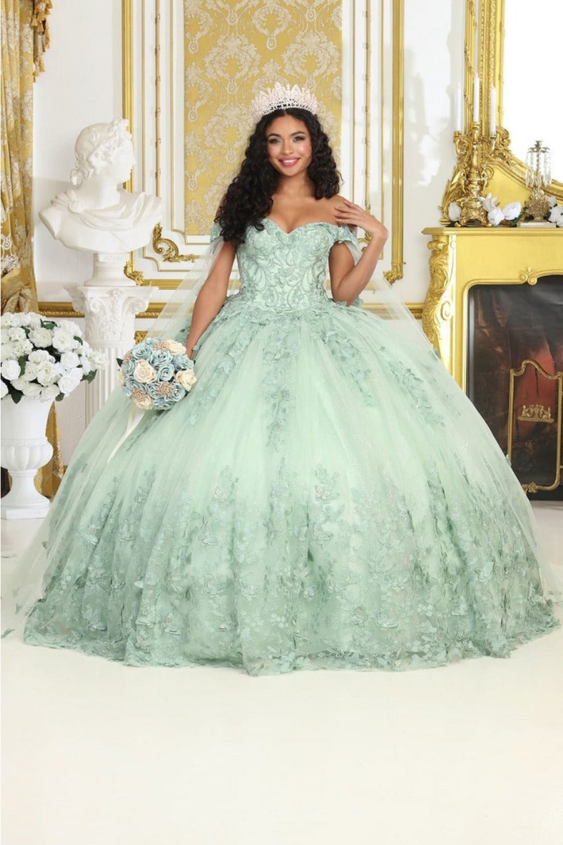 Layla K LK236 Sweetheart Lace up Back 3D Embellished Quince Gown