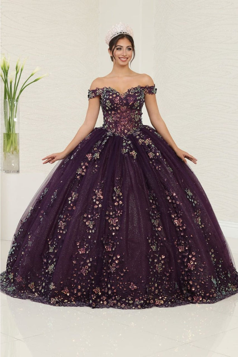 Layla K LK252 Sweetheart Corset Embroidered Sweet 16 Ball Gown