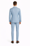 Lazio Collection - Modern Fit Windowpane Suit 3 Piece in Light Blue