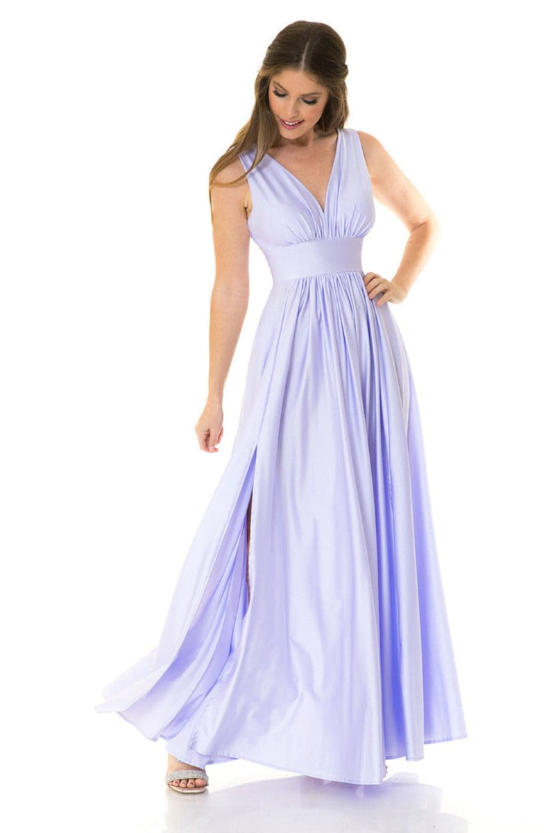 Lenovia 5232 Sleeveless Flared Simple Side Pocket Bridesmaids Dress