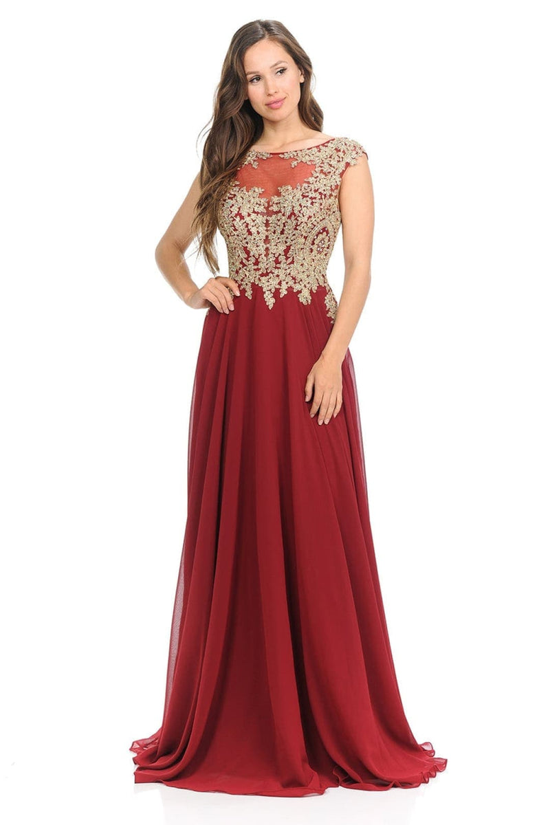 Lenovia 8123 Embroidered Chiffon Mother of Bride Gown-New Collection