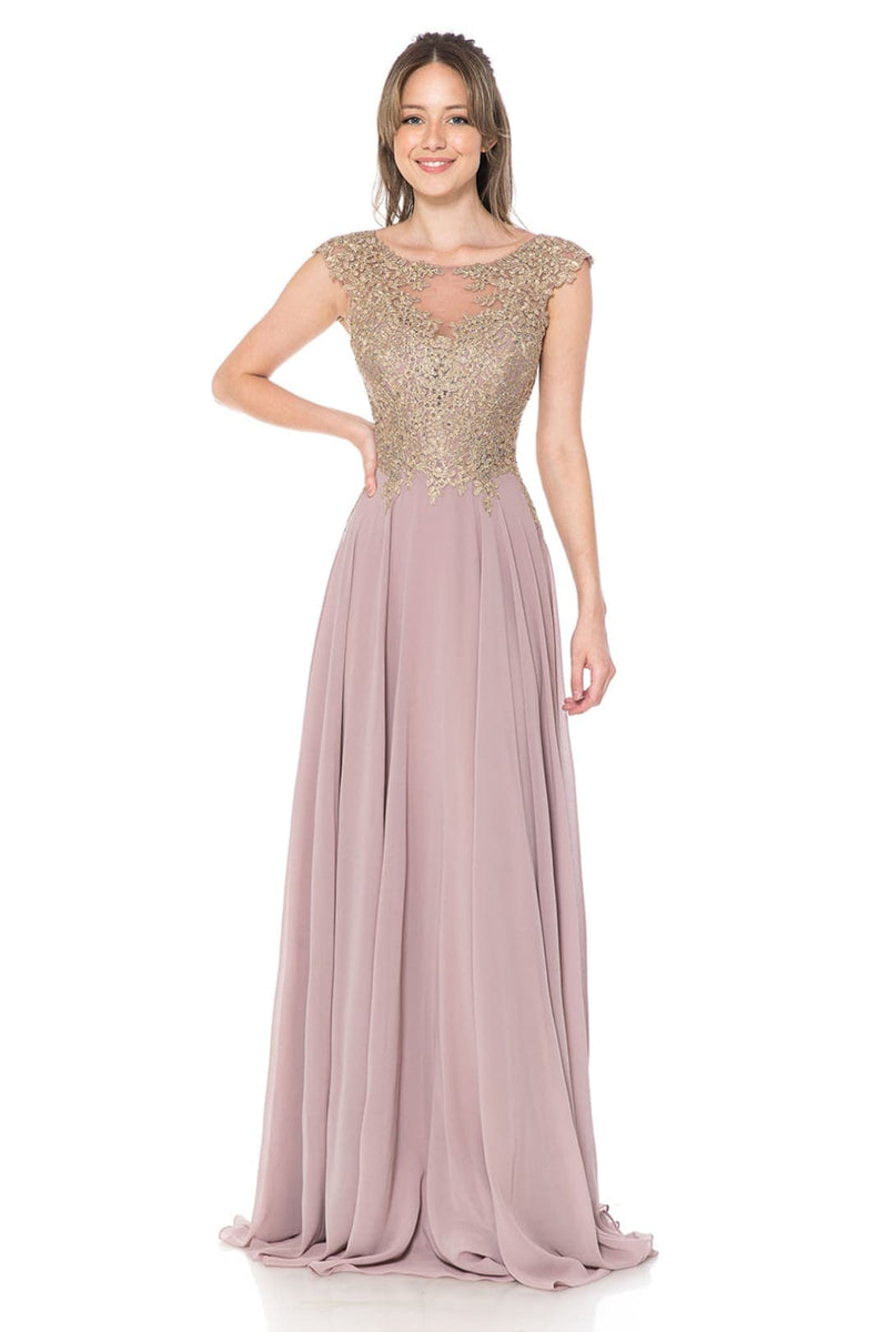 Lenovia 8123 Embroidered Chiffon Mother of Bride Gown-New Collection