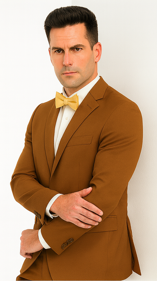 Light Brown Wedding Suit - Brown Groom Suit