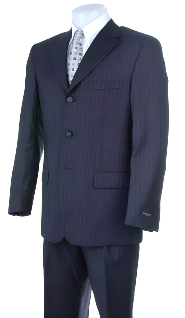 Mens Blue Wool Suit - Any Brand Style Size