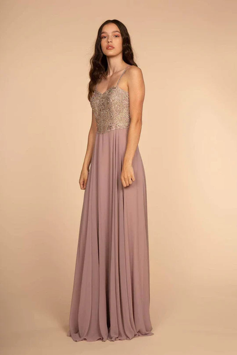 Long Embellished Chiffon Gown by Elizabeth KGL1571
