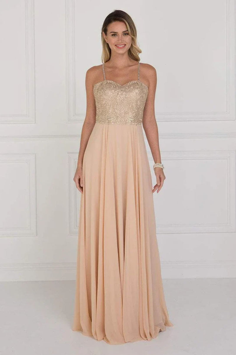 Long Embellished Chiffon Gown by Elizabeth KGL1571