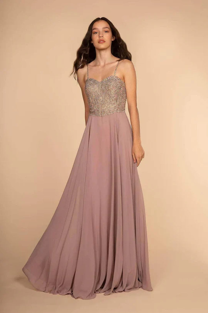 Long Embellished Chiffon Gown by Elizabeth KGL1571