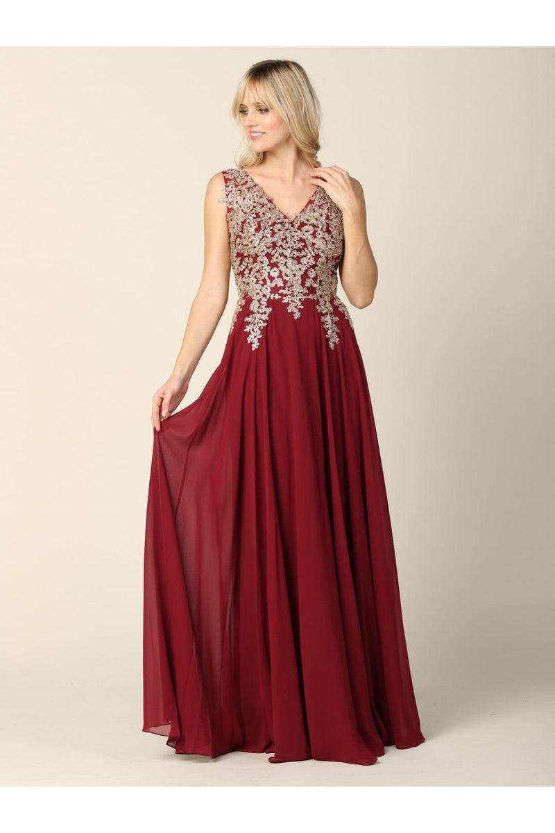 Eva USA 5233 Long Mother of the Bride Chiffon Formal Dress