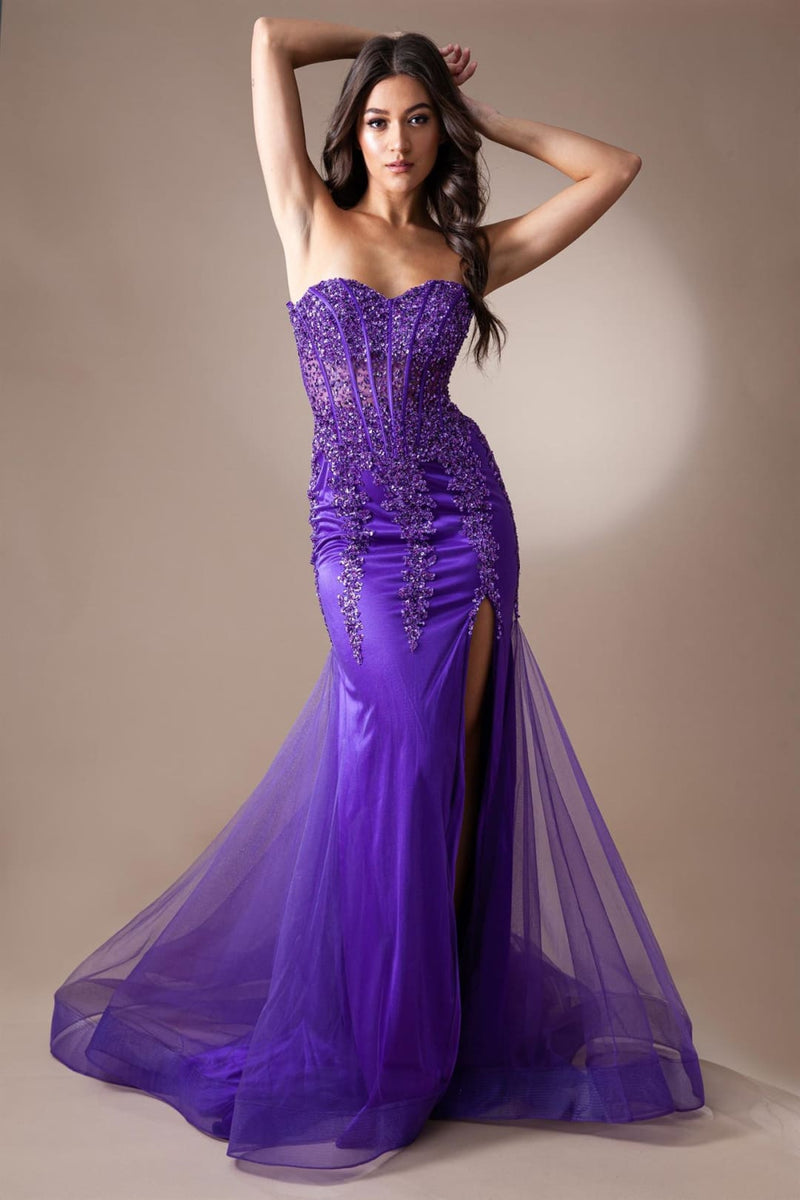 Long Pageant Dress Sweetheart Mermaid Gown By Amelia Couture 7051